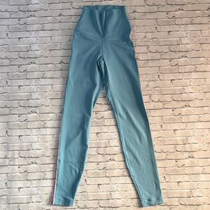 Women’s High-Waist Teal Nike Leggings with Side Trim